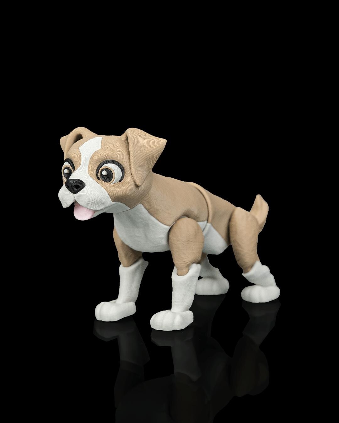 Articulated Boxer Figurine, Flexible 3D Printed Fidget Dog Toy, Custom Color Boxer Desk Decor, Gift for Dog Mom & Boxer Lover