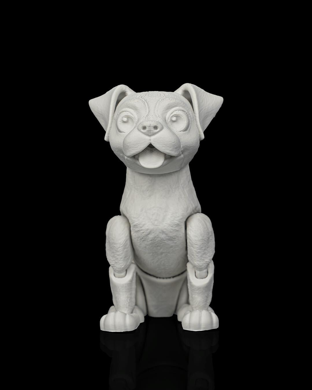 Articulated Boxer Figurine, Flexible 3D Printed Fidget Dog Toy, Custom Color Boxer Desk Decor, Gift for Dog Mom & Boxer Lover