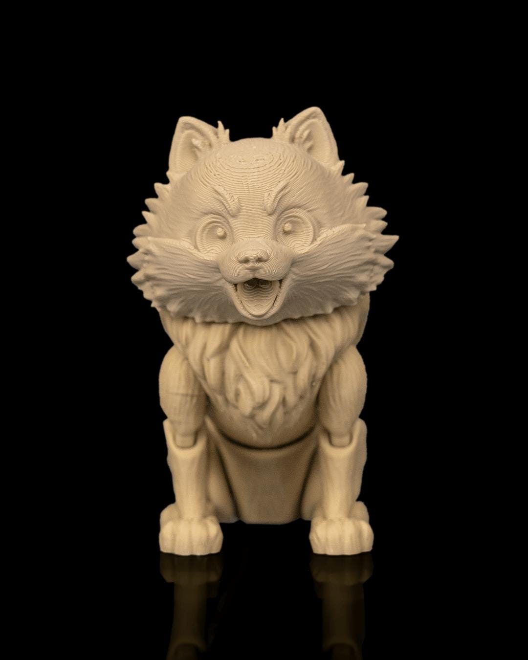 Articulated Pomeranian Figurine, Flexible 3D Printed Fidget Dog Toy, Custom Color Desk Decor, Gift for Dog Mom & Pomeranian Lover