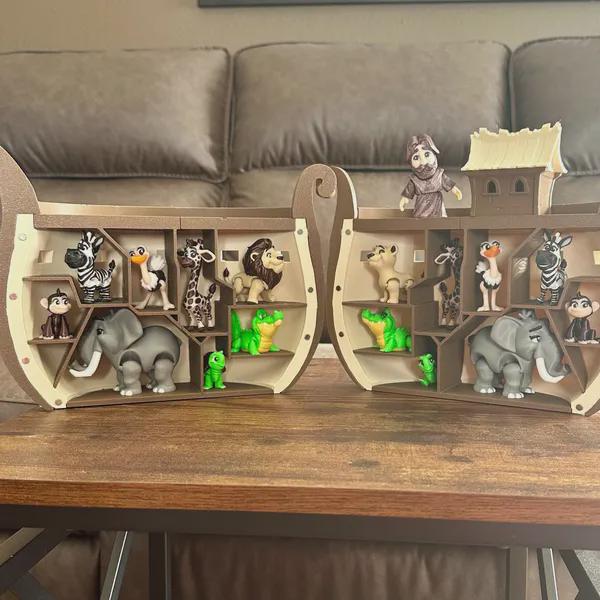 Noah's Ark Toy Set with Animals | 3D Printed Bible Playset for Kids | Christian Baptism Gift, Sunday School Toy, Interactive Faith Toy