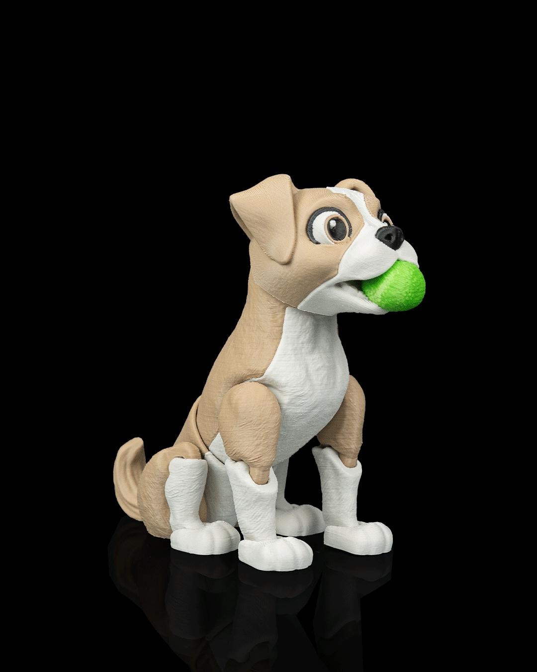 Articulated Boxer Figurine, Flexible 3D Printed Fidget Dog Toy, Custom Color Boxer Desk Decor, Gift for Dog Mom & Boxer Lover