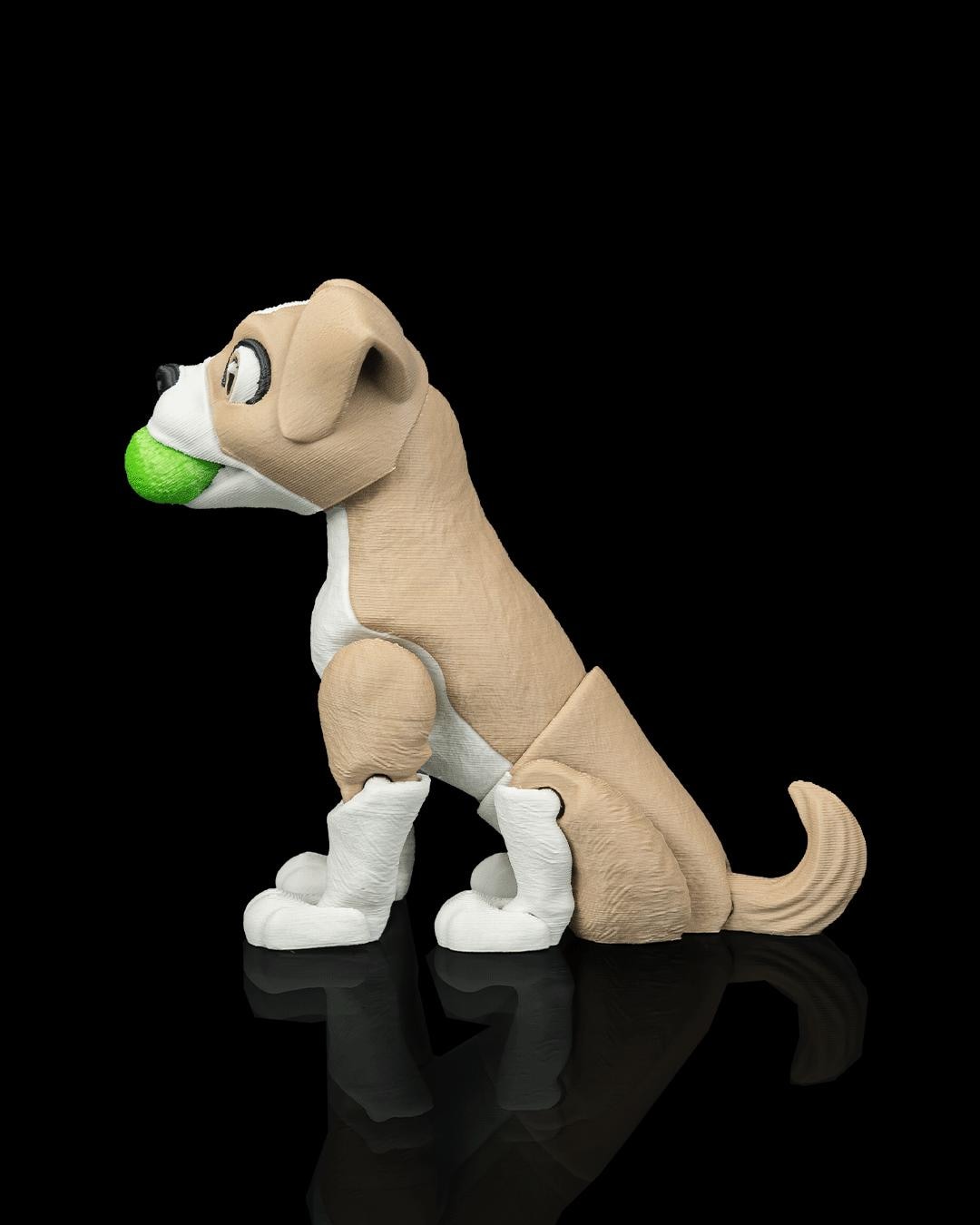 Articulated Boxer Figurine, Flexible 3D Printed Fidget Dog Toy, Custom Color Boxer Desk Decor, Gift for Dog Mom & Boxer Lover