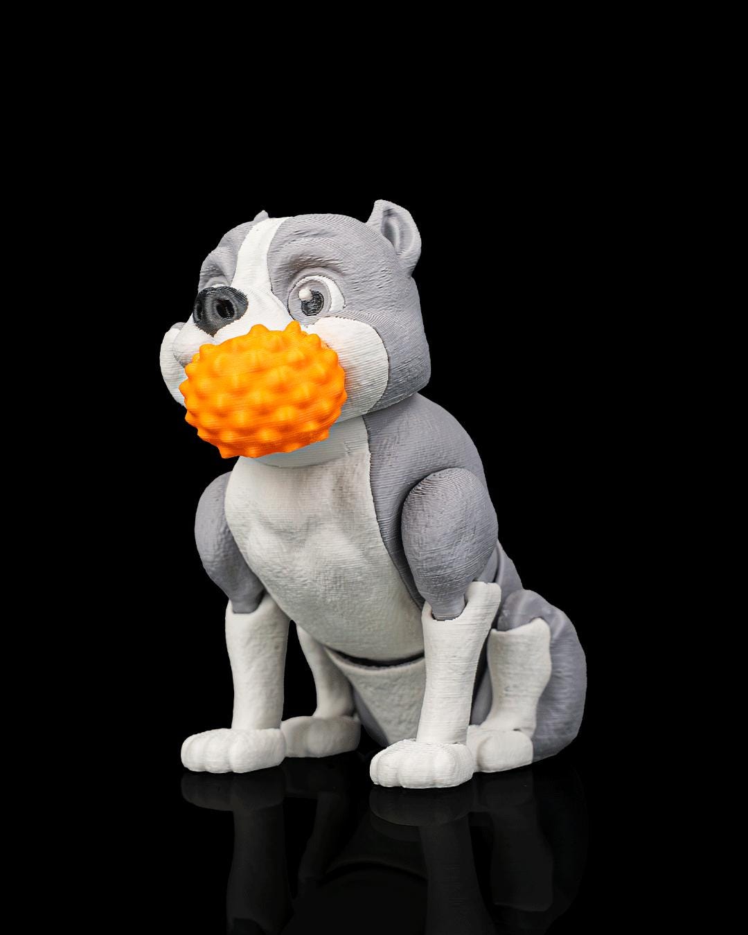 Articulated American Bully Figurine, Flexible 3D Printed Fidget Dog Toy, Custom Color Desk Decor, Gift for Dog Mom & Bully Lover