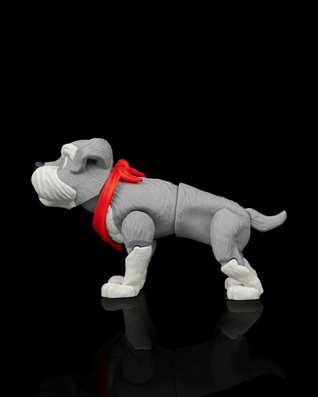 Articulated Schnauzer Figurine, Flexible 3D Printed Fidget Dog Toy, Custom Color Schnauzer Desk Decor, Gift for Dog Mom & Schnauzer Lover