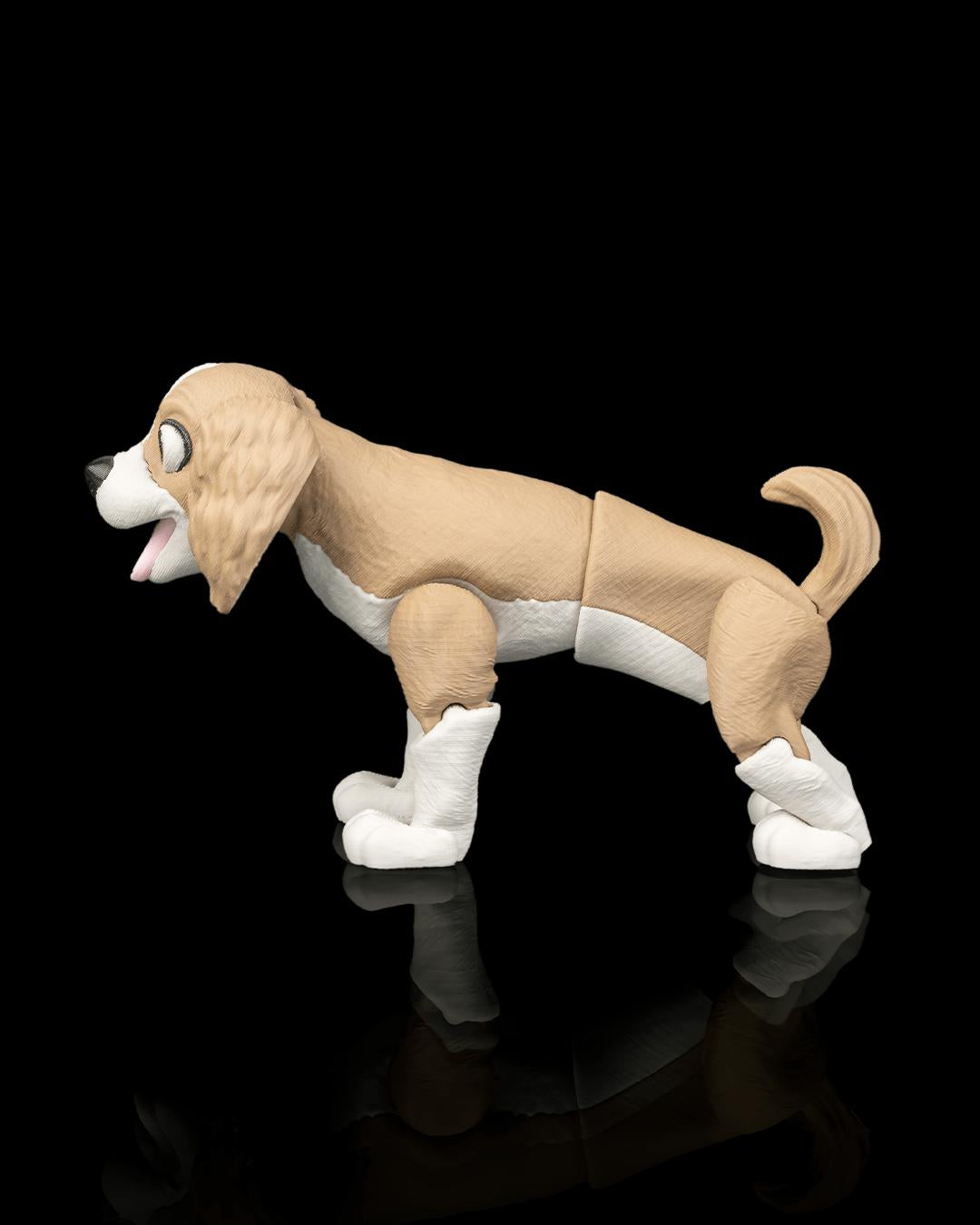 Articulated Cocker Spaniel Figurine, Flexible 3D Printed Fidget Dog Toy, Custom Color Desk Decor, Gift for Dog Mom & Spaniel Lover