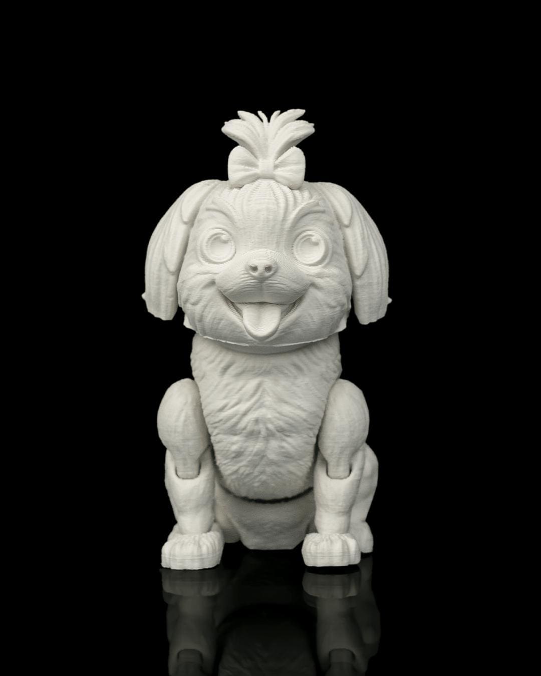 Articulated Shih Tzu Figurine, Flexible 3D Printed Fidget Dog Toy, Custom Color Shih Tzu Desk Decor, Gift for Dog Mom & Shih Tzu Lover