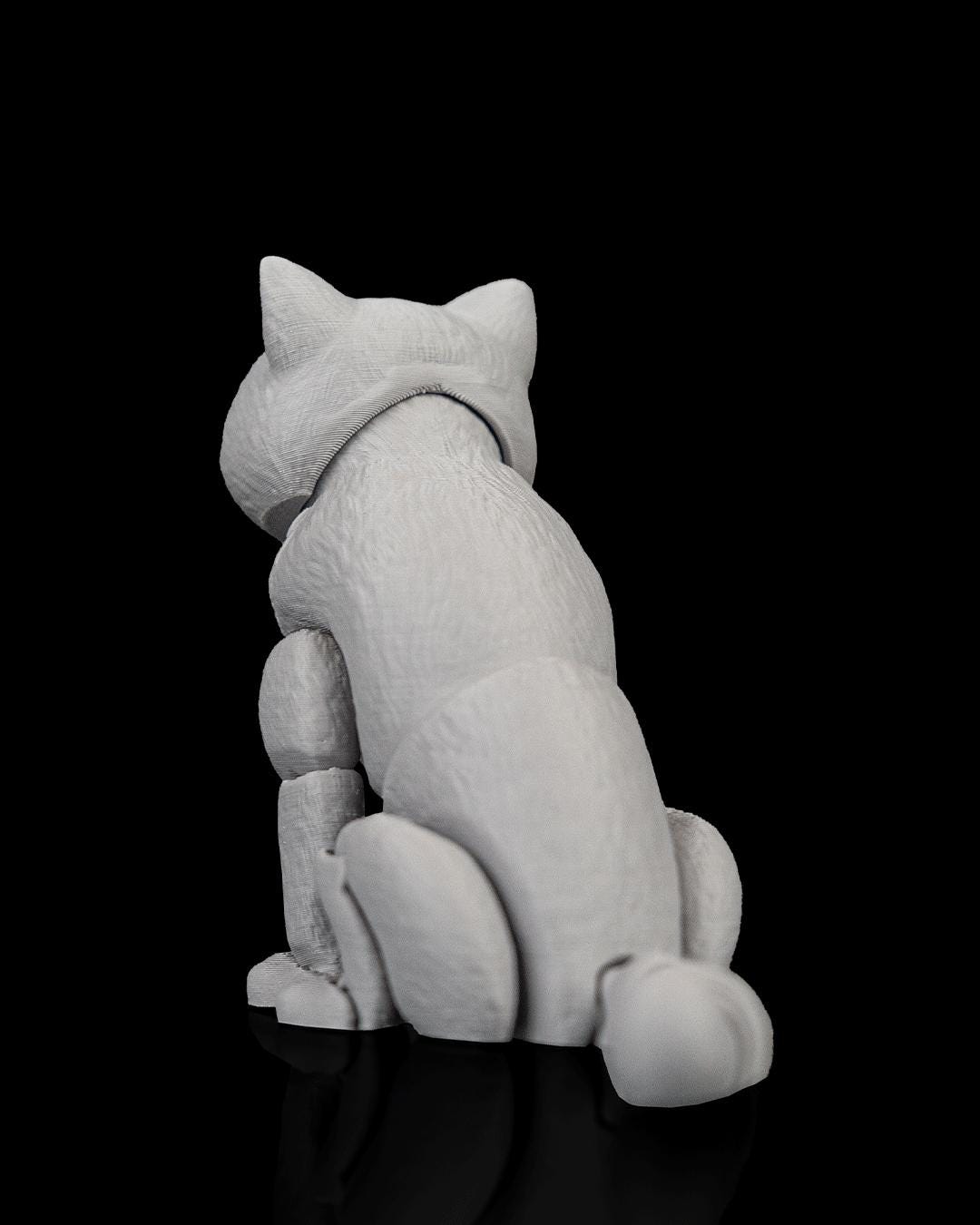 Articulated British Shorthair Cat Fidget Toy, Flexi 3D Printed Cat with 2 Interchangeable Heads, Desk Pet Gift for Cat Lovers