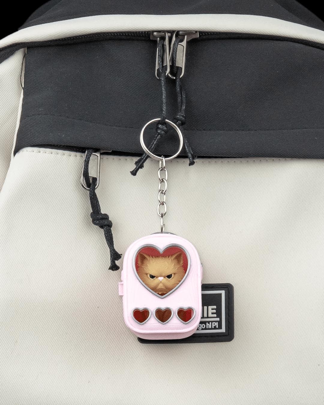 Cat Carrier Backpack Keychains | 3D Printed Kitty Bag Charm | Cat Lover Gift | Cat Mom Gift | Stocking Stuffer | Purse Charm