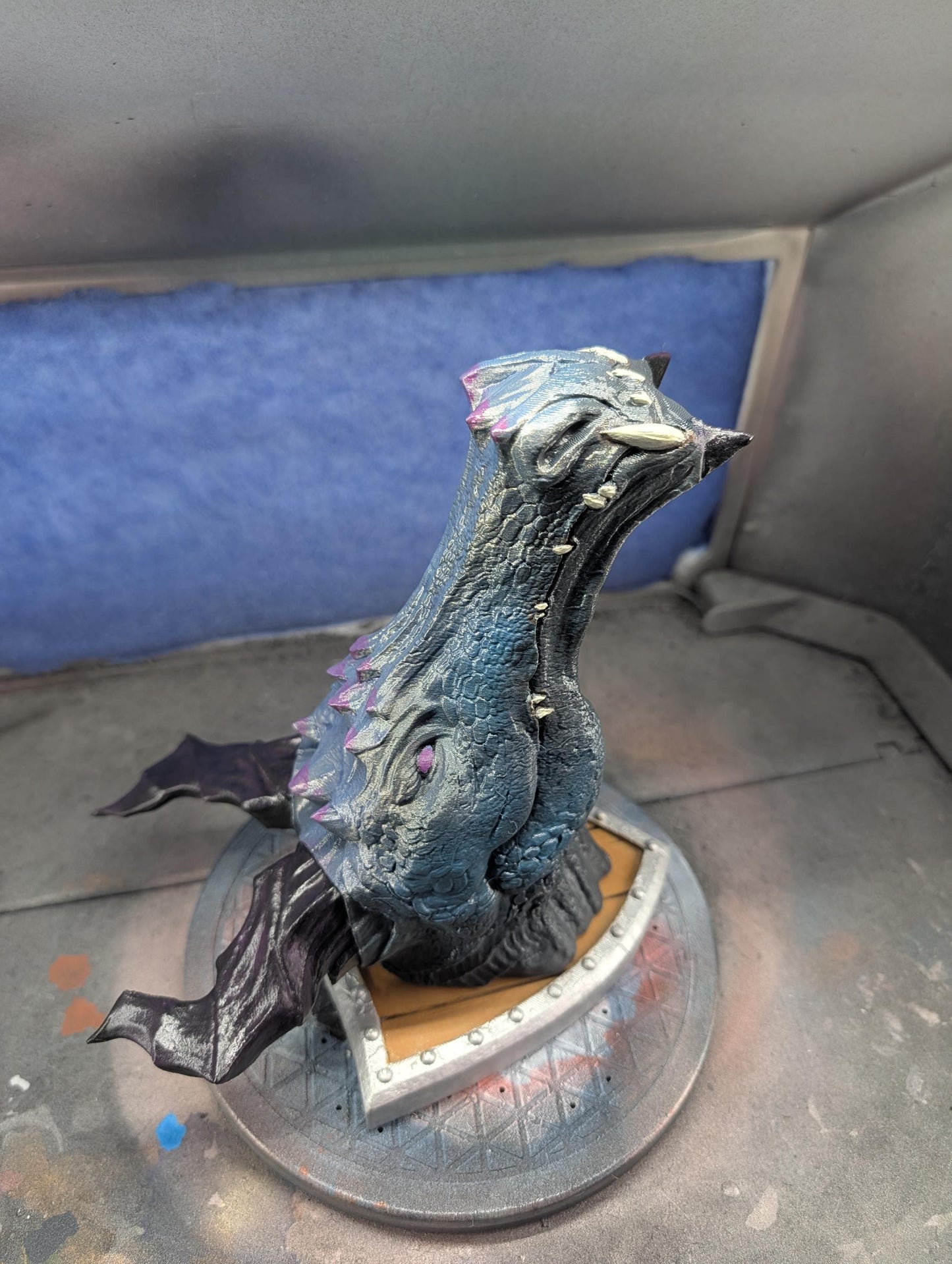 Wyvern Dragon Head Trophy - Exquisite 3D Printed Fantasy Decor - Ready to Paint