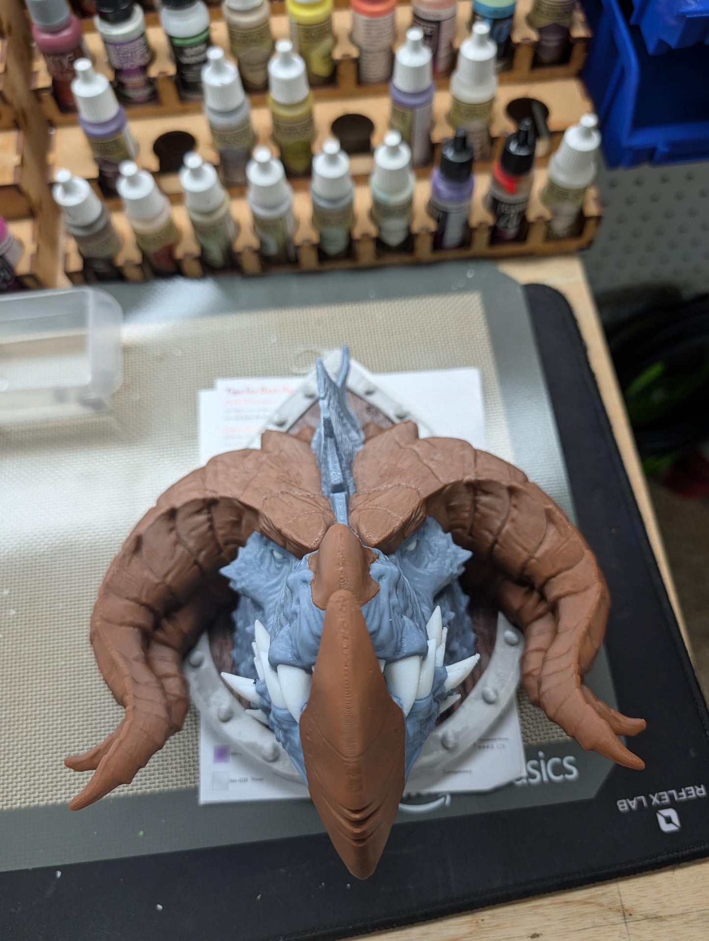 Titan Dragon Head Trophy - Exquisite 3D Printed Fantasy Decor - Ready to Paint