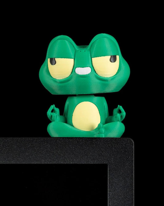 Froguru - Colorful Desktop Buddy Figure - Cute Desk Decor -Monitor Shelf Companion