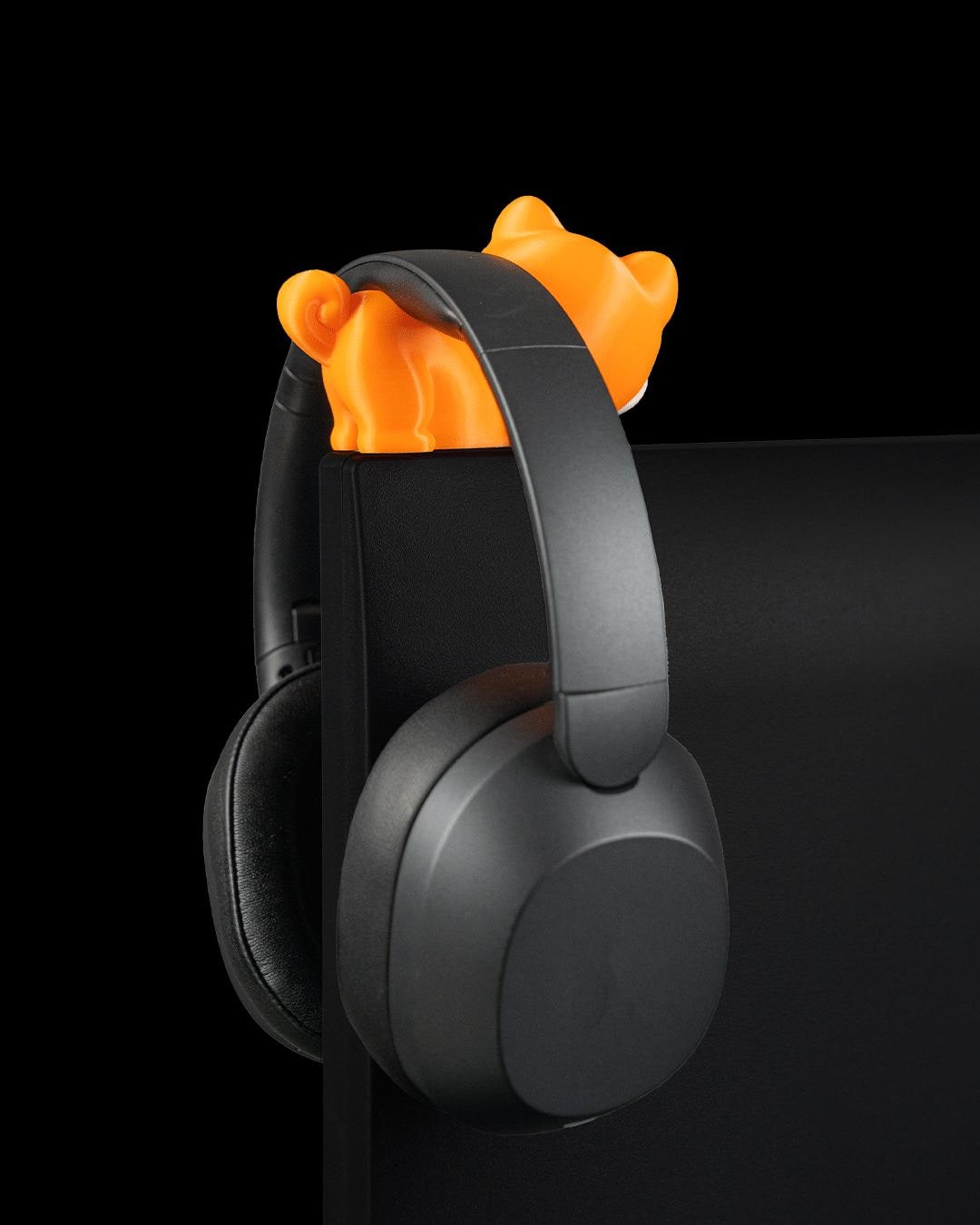 Loyal Squire - Headphone Holder - Colorful Desktop Buddy Figure - Cute Desk Decor -Monitor Shelf Companion