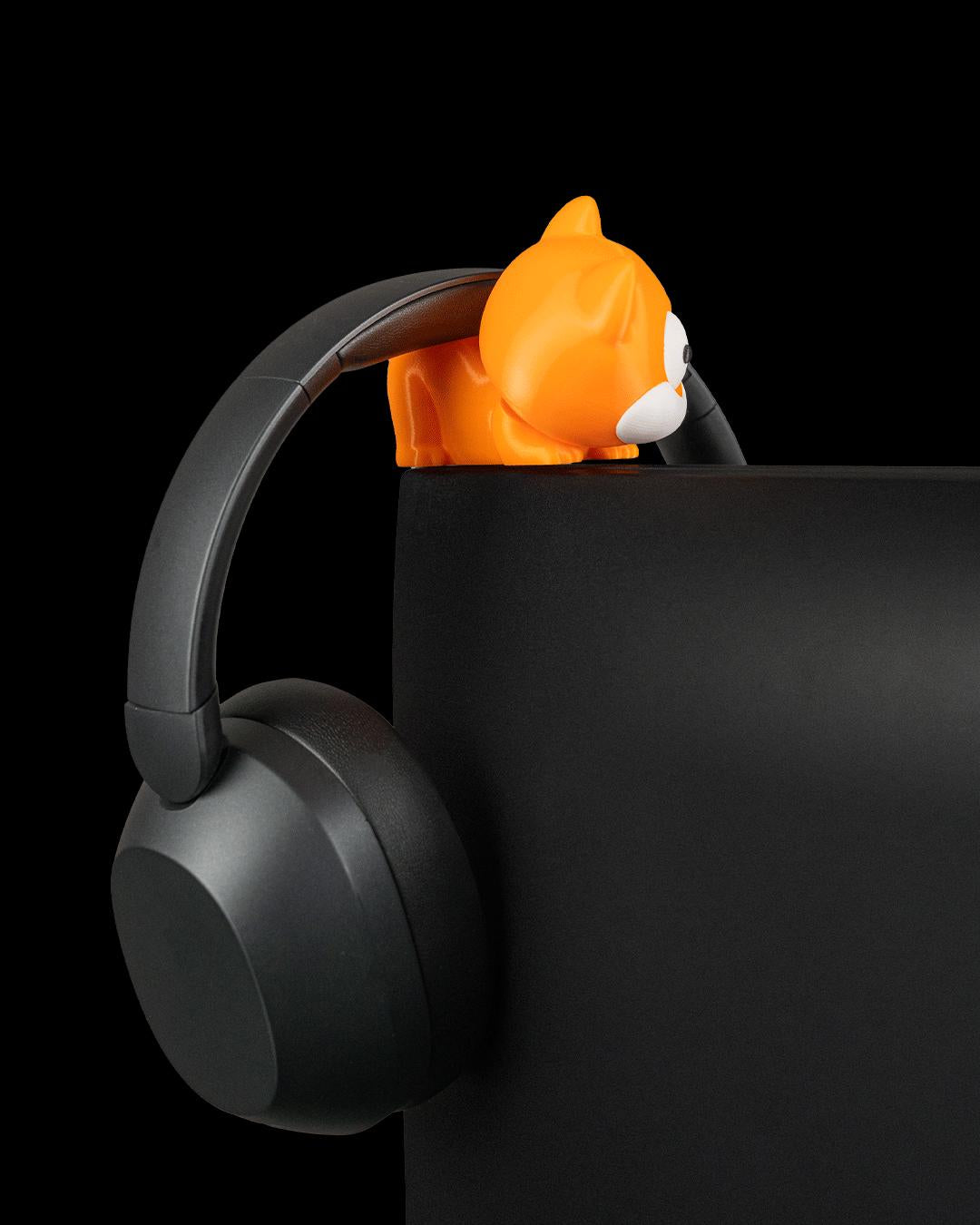 Loyal Squire - Headphone Holder - Colorful Desktop Buddy Figure - Cute Desk Decor -Monitor Shelf Companion
