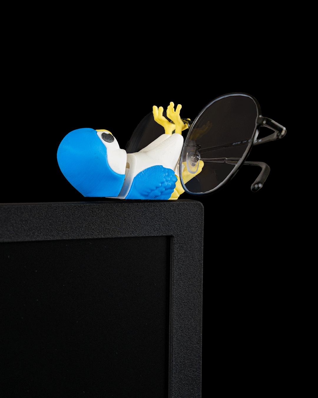 Perchmate - Glasses Holder - Colorful Desktop Buddy Figure - Cute Desk Decor -Monitor Shelf Companion