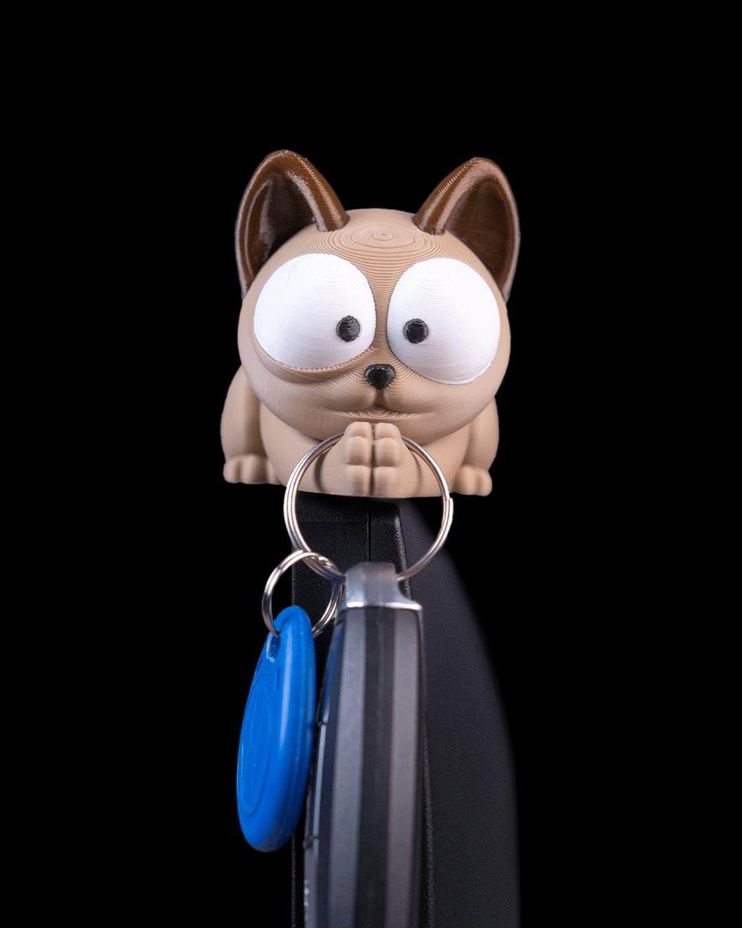 Purrsonal Assistant - Key Holder - Colorful Desktop Buddy Figure - Cute Desk Decor -Monitor Shelf Companion