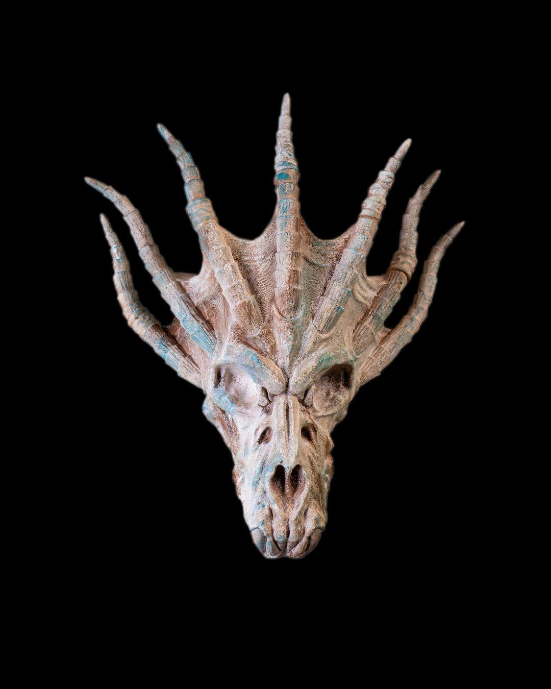 Blue Dragon Skull – Fantasy Display Piece