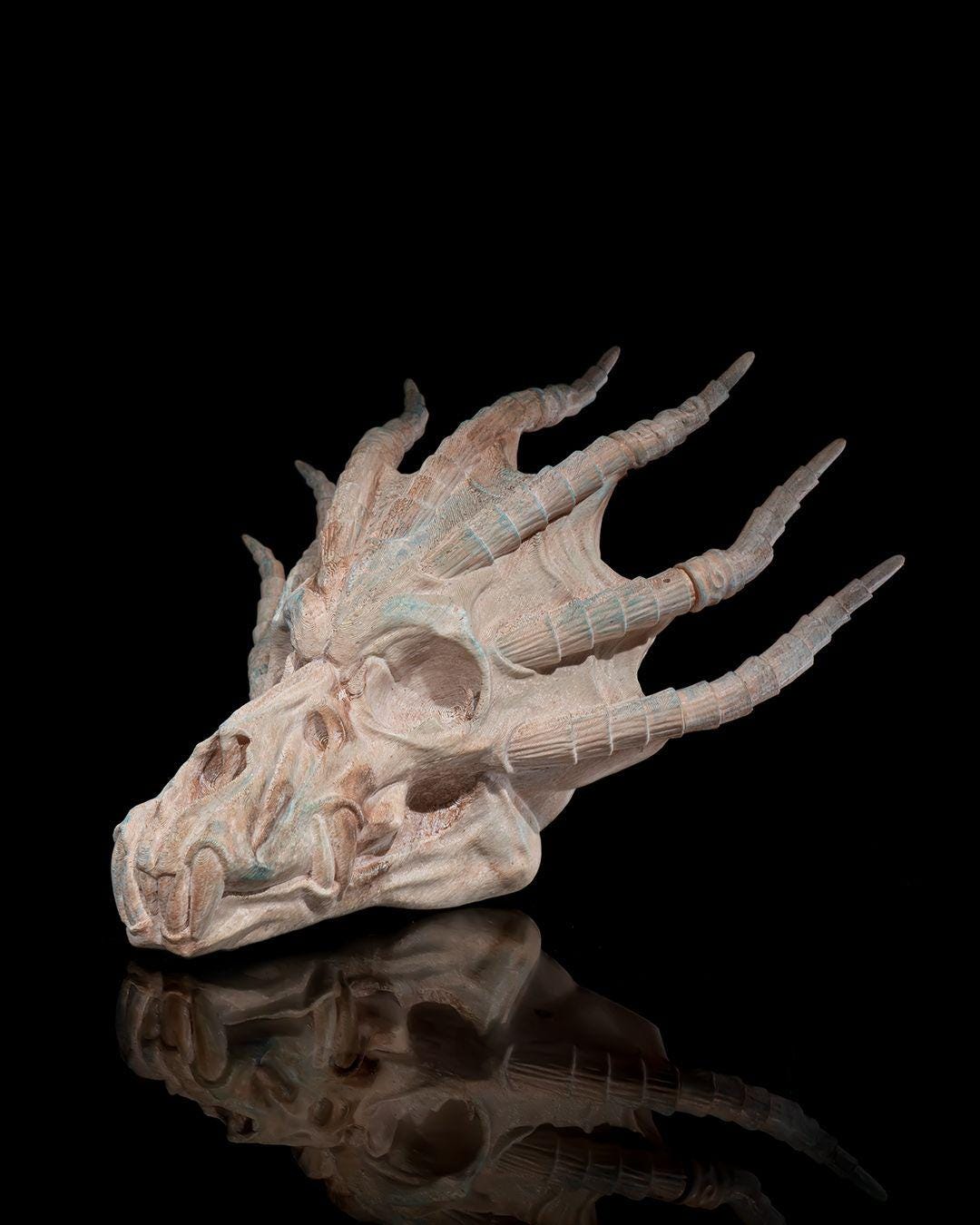 Blue Dragon Skull – Fantasy Display Piece