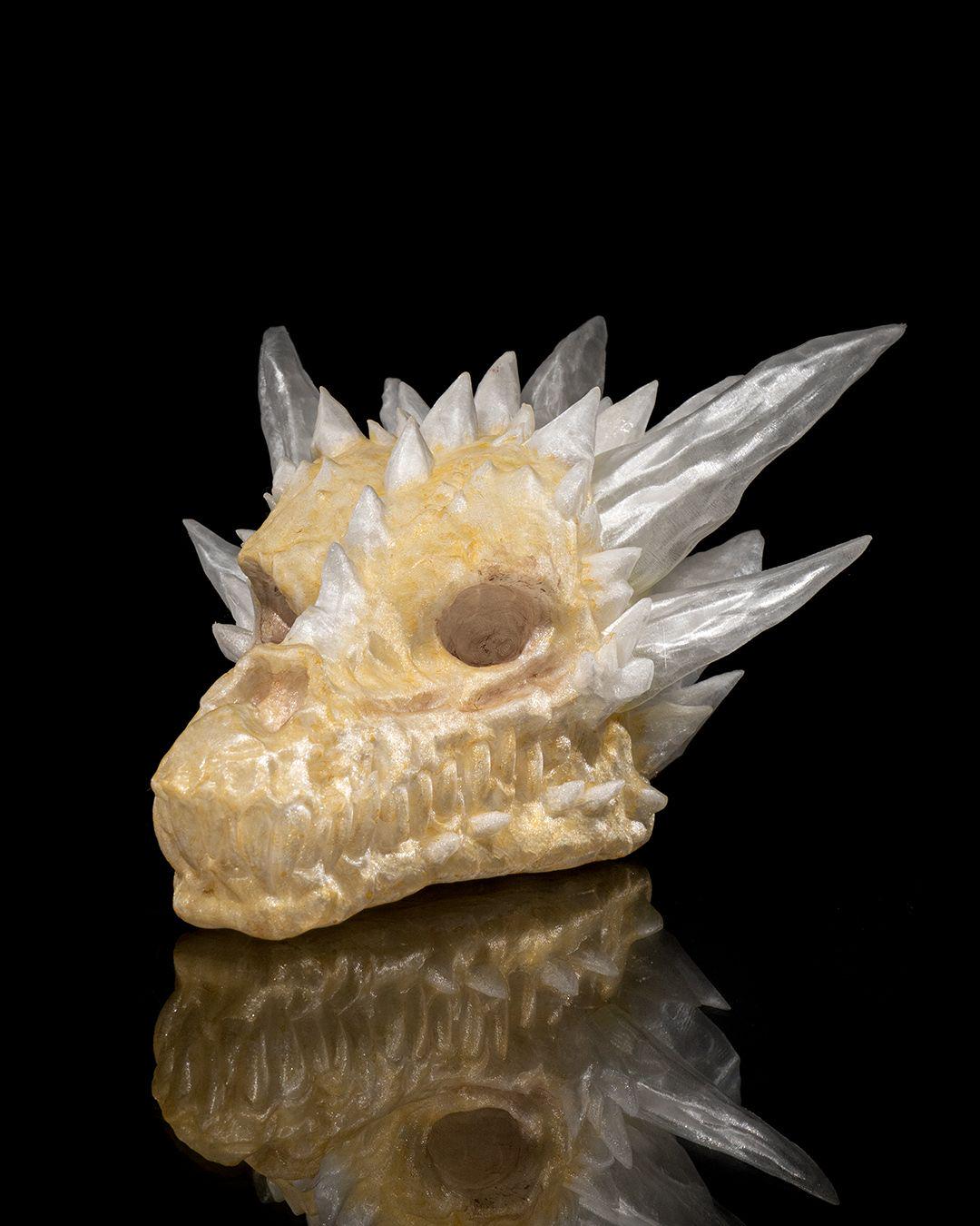 Diamond Dragon Skull – Fantasy Display Piece