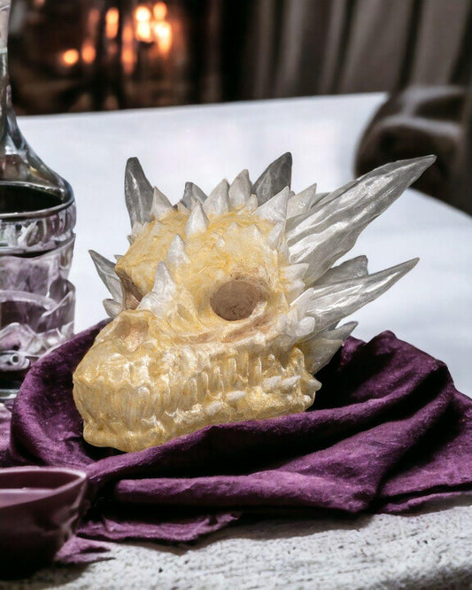 Diamond Dragon Skull – Fantasy Display Piece