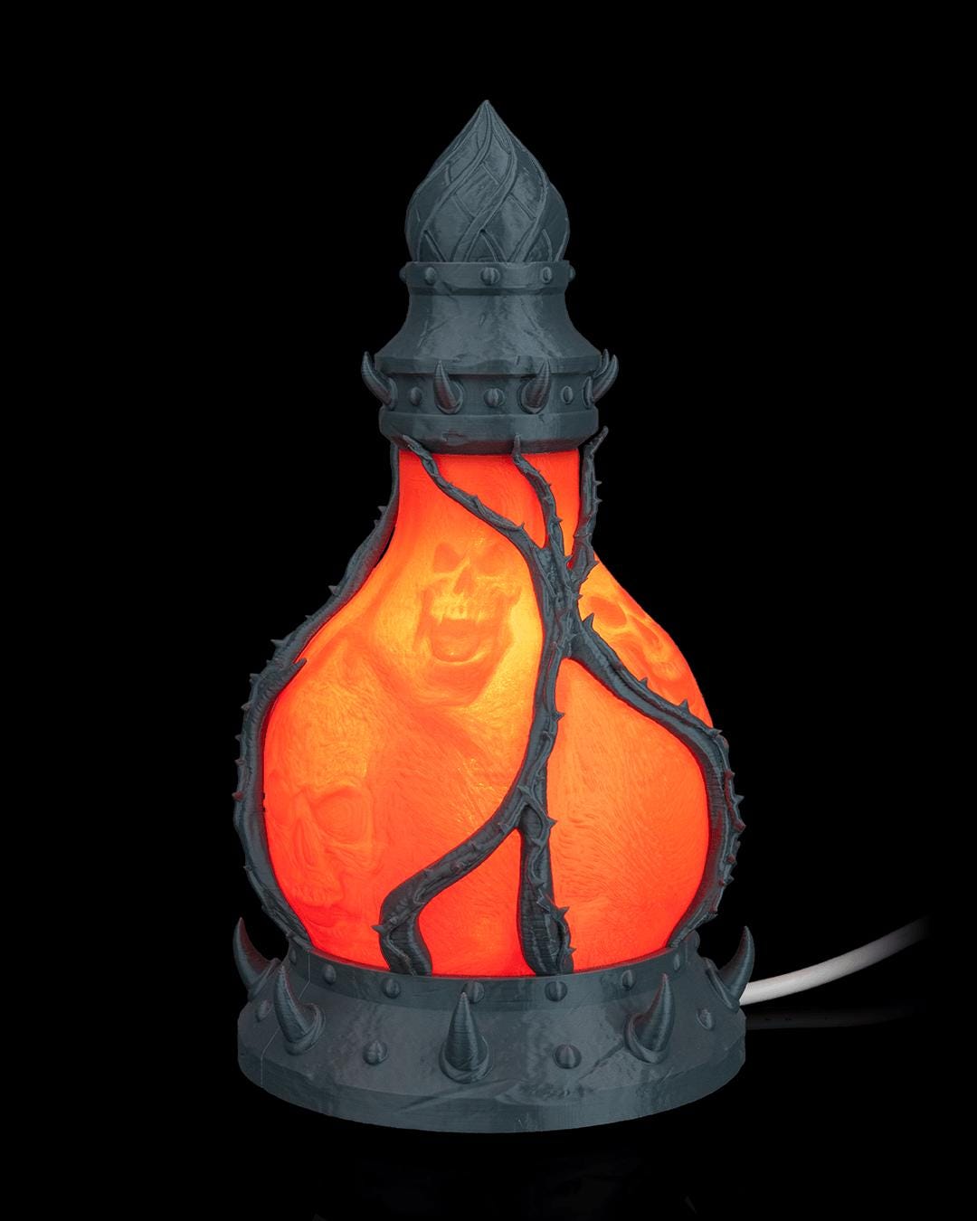 Doom Potion Fantasy Table Lamp Colorful Ambient Light, Magical Home Decor, Enchanted Bedroom Lighting, Mythical Gift, Wh