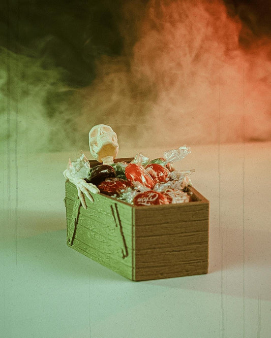 Death Tub Halloween Candy Bucket, Spooky Trick or Treat Basket, Colorful Halloween Decor, Kids Candy Holder, Trick r Tre