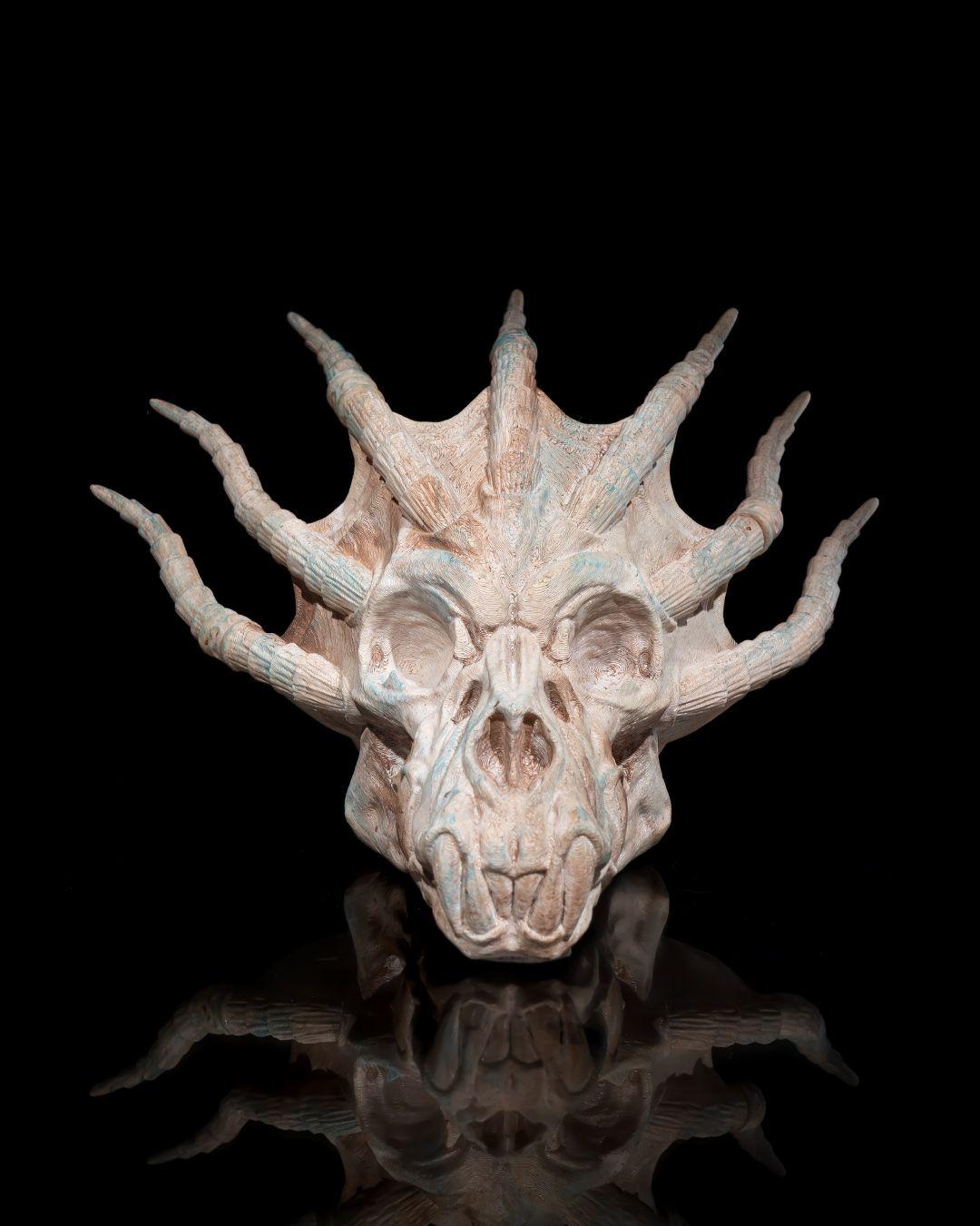 Blue Dragon Skull – Fantasy Display Piece