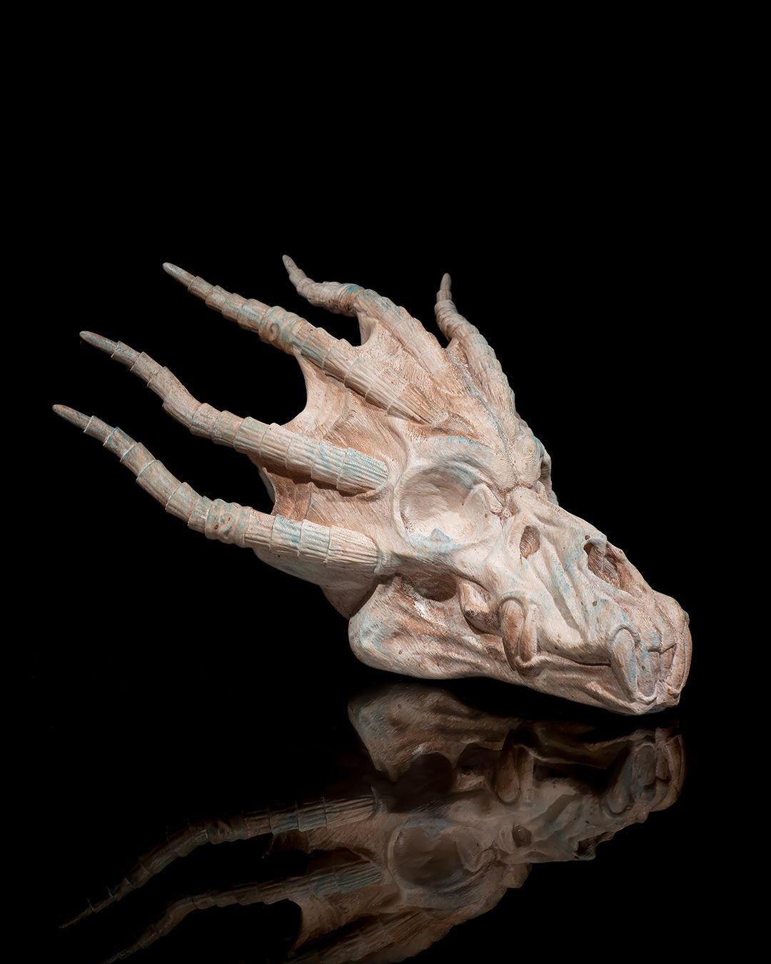 Blue Dragon Skull – Fantasy Display Piece
