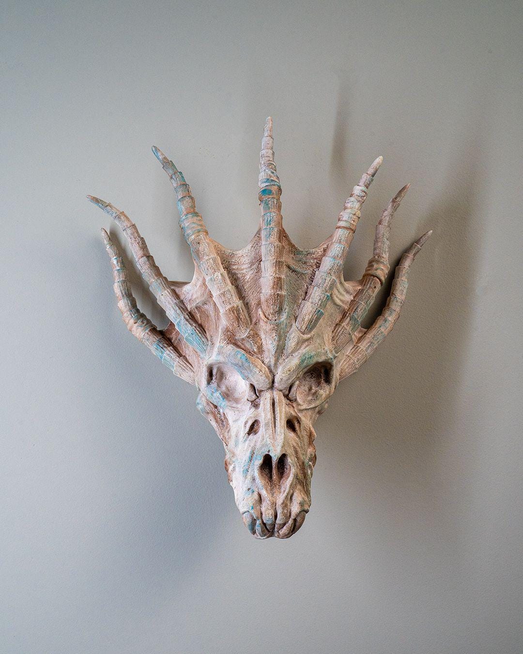Blue Dragon Skull – Fantasy Display Piece