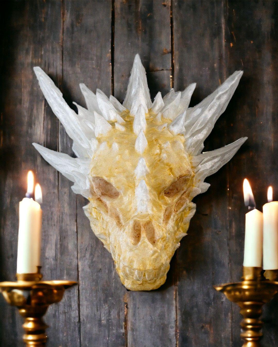 Diamond Dragon Skull – Fantasy Display Piece