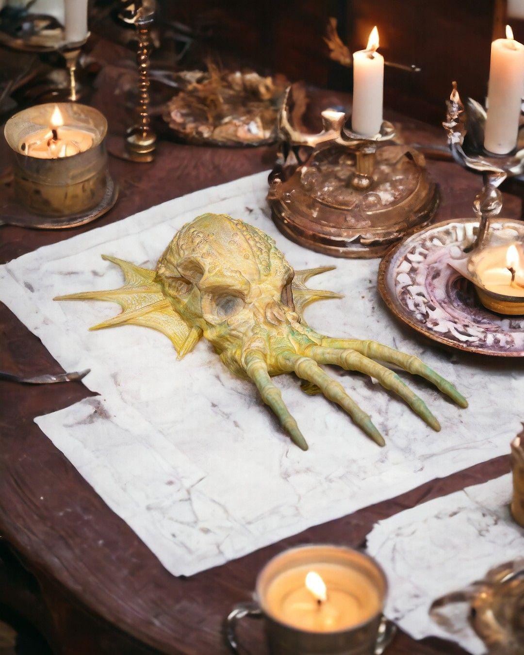 Green Dragon Skull – Fantasy Display Piece