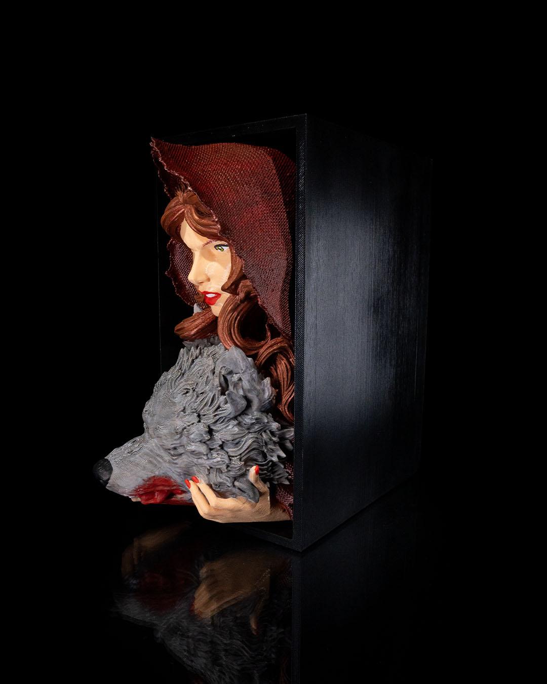 Little Red Halloween Book Nook Bookshelf Insert, Spooky Library Decor, Haunted Shelf Display, Gothic Home Decoration, Fa