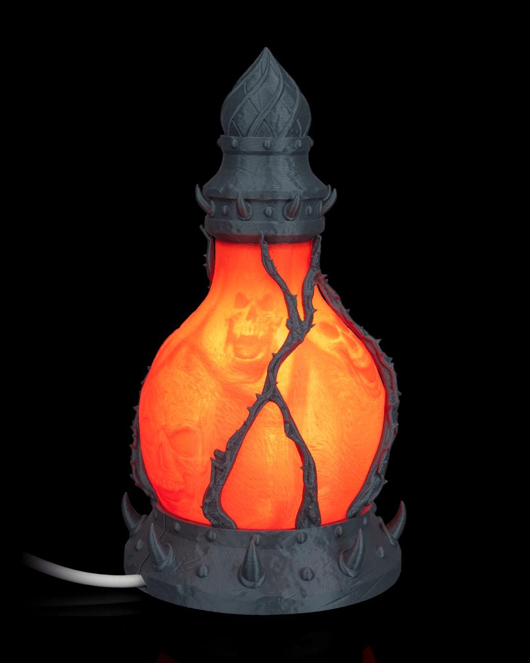 Doom Potion Fantasy Table Lamp Colorful Ambient Light, Magical Home Decor, Enchanted Bedroom Lighting, Mythical Gift, Wh