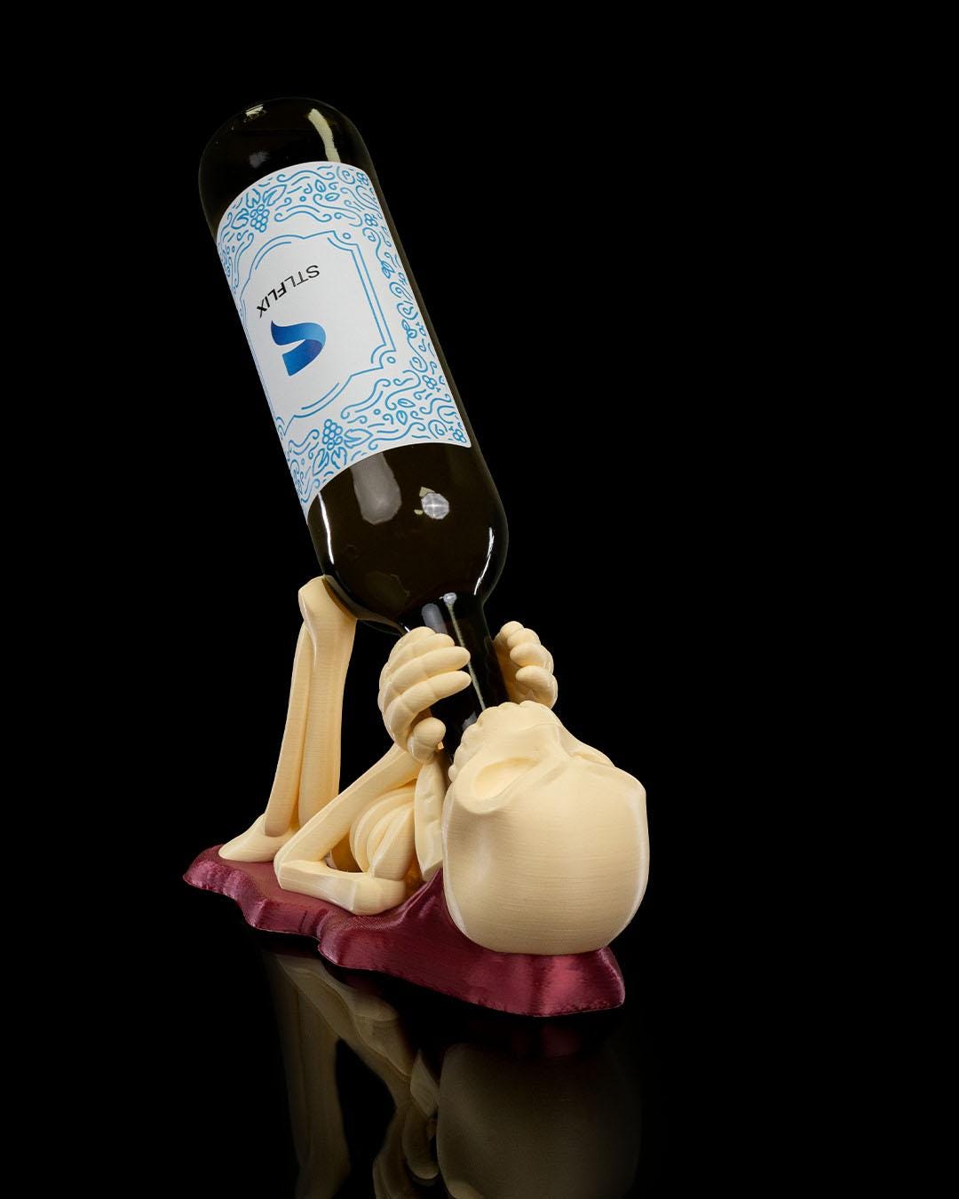 All Spine no Whine Wine Holder, Halloween Spooky Party Decoration, Whimsical Seasonal Display, Haunted House Accent, Fun