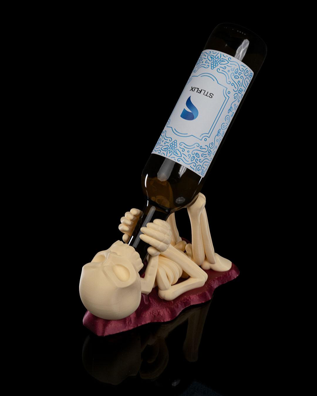 All Spine no Whine Wine Holder, Halloween Spooky Party Decoration, Whimsical Seasonal Display, Haunted House Accent, Fun