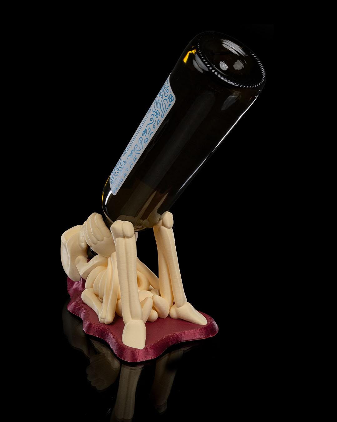 All Spine no Whine Wine Holder, Halloween Spooky Party Decoration, Whimsical Seasonal Display, Haunted House Accent, Fun