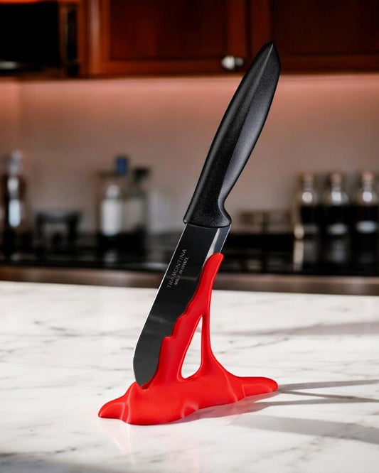 Bloody Sharp Knife Holder, Halloween Spooky Party Decoration, Whimsical Seasonal Display, Haunted House Accent, Fun Fall