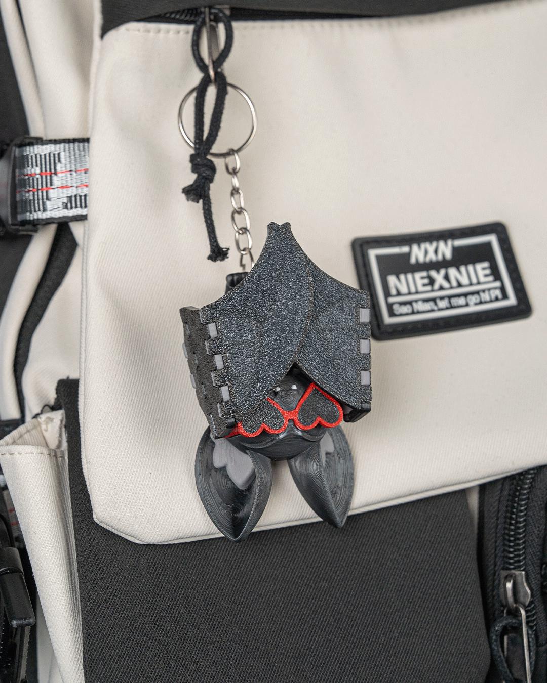 Colorful Foldable Bat Keychain, Cute Fantasy Bat Collectible, Hidden Wings, Bat Lover Gift, Optional Display Tree, Whims