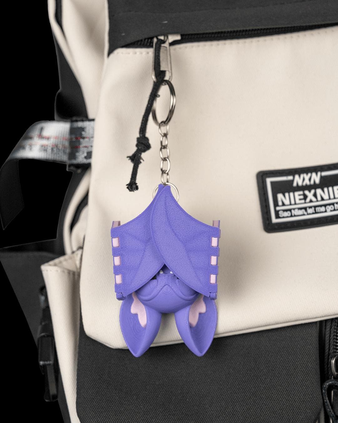 Colorful Foldable Bat Keychain, Cute Fantasy Bat Collectible, Hidden Wings, Bat Lover Gift, Optional Display Tree, Whims